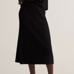 Mongolian cashmere midi skirt